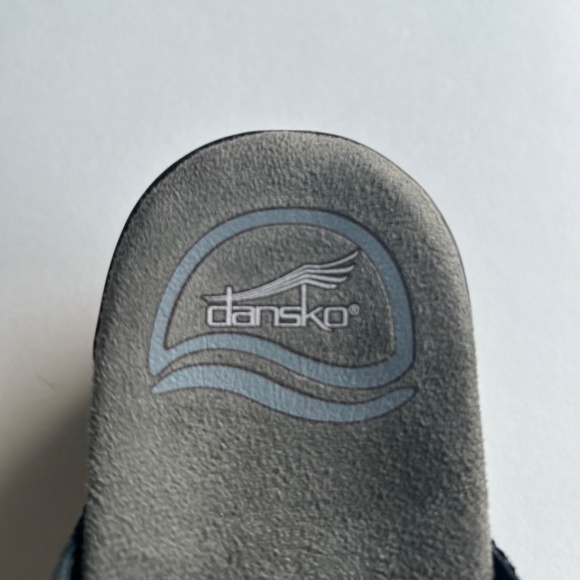 New Dansko Black Grey Leather Sandals Clogs size EUR 36, US 5.5 - Picture 11 of 15